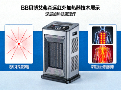 BB贝博艾弗森远红外加热器技术展示 - 深层加热健康理疗